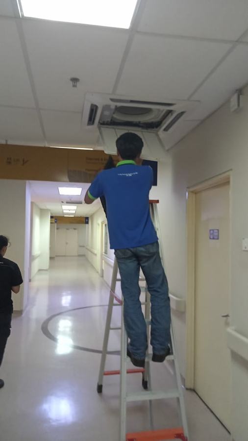 Ceiling cassette unit service and maintenance, photo 2