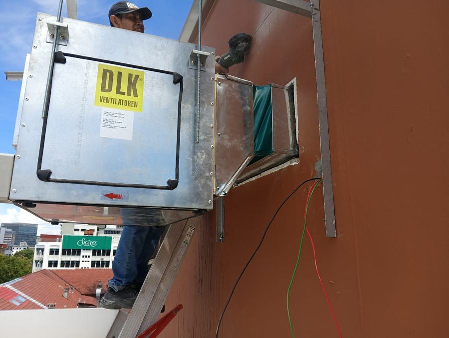 Duct work and ventilation fan installation, photo 7